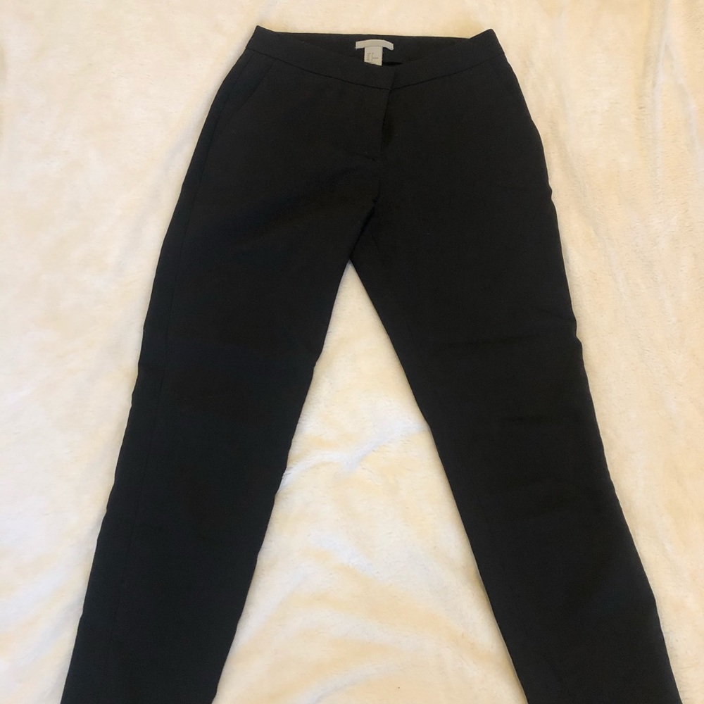 H&M slim leg black trousers